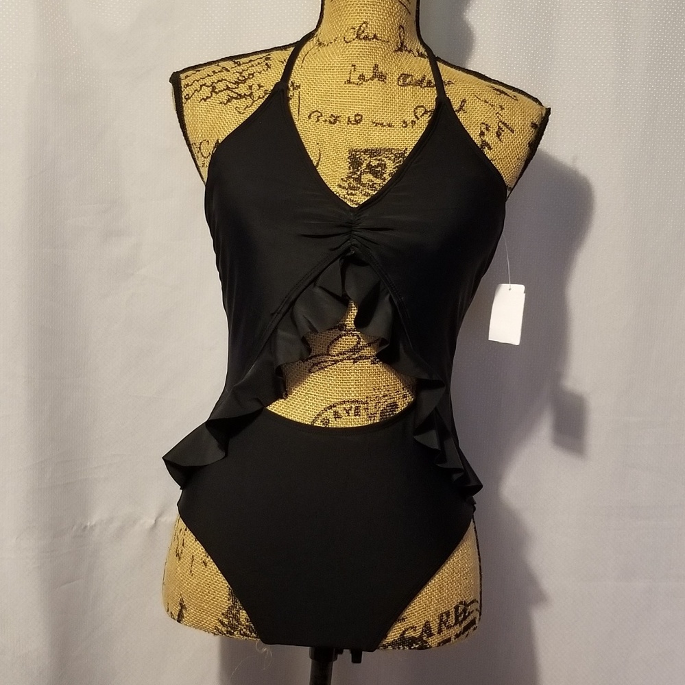 One piece swimwear.